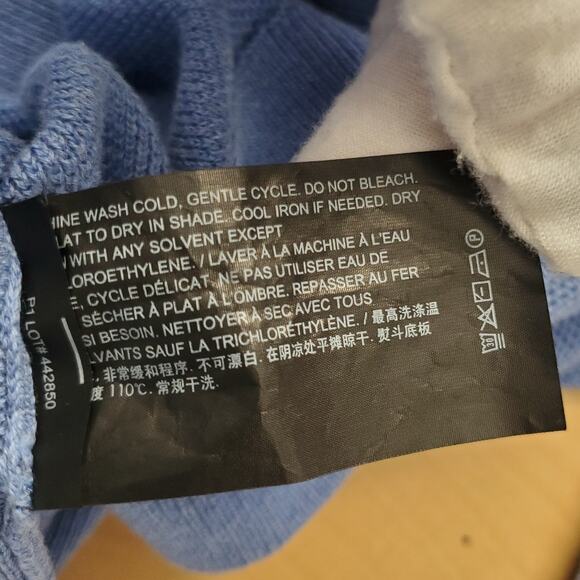 Theory Riland Pique Eco Breach Sweater Crewneck Skyline Melange Blue Size XL - Picture 8 of 8